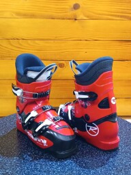 LYŽE VOLKL RACETIGER GS 110CM + LYŽIARKY ROSSIGNOL COMP J RED 22MP